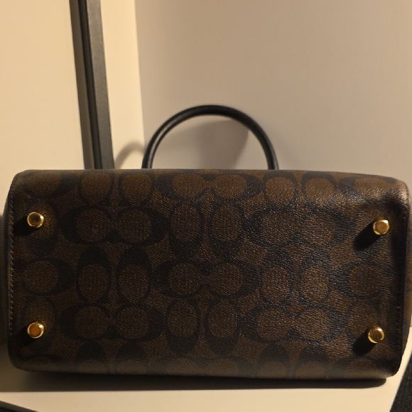 Coach Brown and Black Crossbody Bag with Signature Monogram - Picture 6 of 16